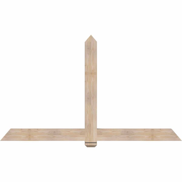 Ekena Millwork Eugene Smooth Timber Gable Bracket, Douglas Fir, 84"W x 49"H x 3 1/2"D x 5 1/2"F, 14/12 Pitch GBW084X49X0406EUG00SDF - main